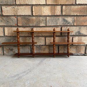 Vintage Wooden Wall Hanging Display Shelf